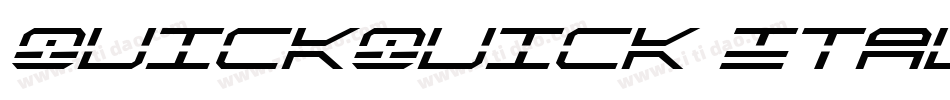 QuickQuick Italic字体转换